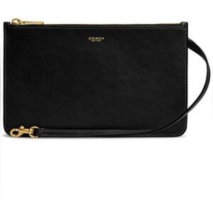 Coach Natural Grain Leather Small Zip Pouch